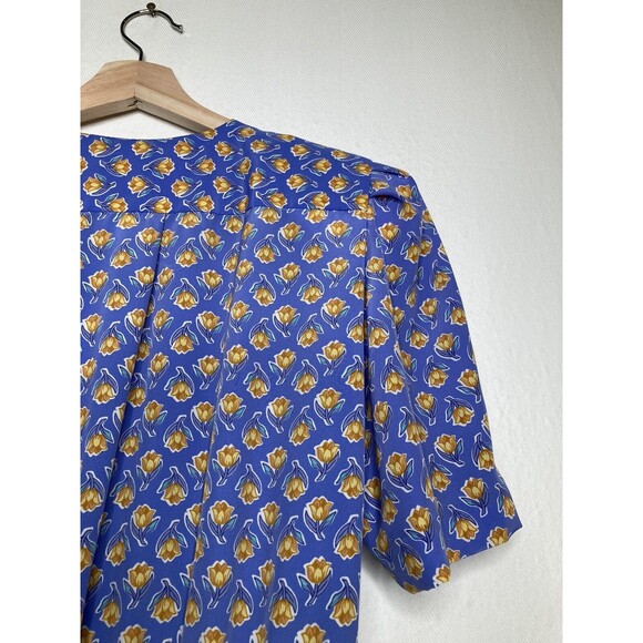 Kristy Petites Maxi Pleated Dress Size 10 Purple Floral Polyester Long Vintage - Picture 8 of 12